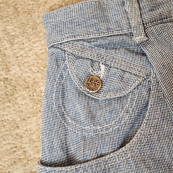 Vintage Lee Blue & White High Waist Jeans - Picture 3 of 6